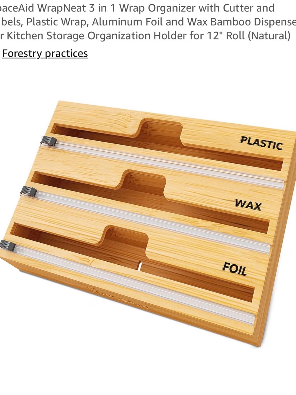 3-in-1 Bamboo Wrap Organizer - Natural